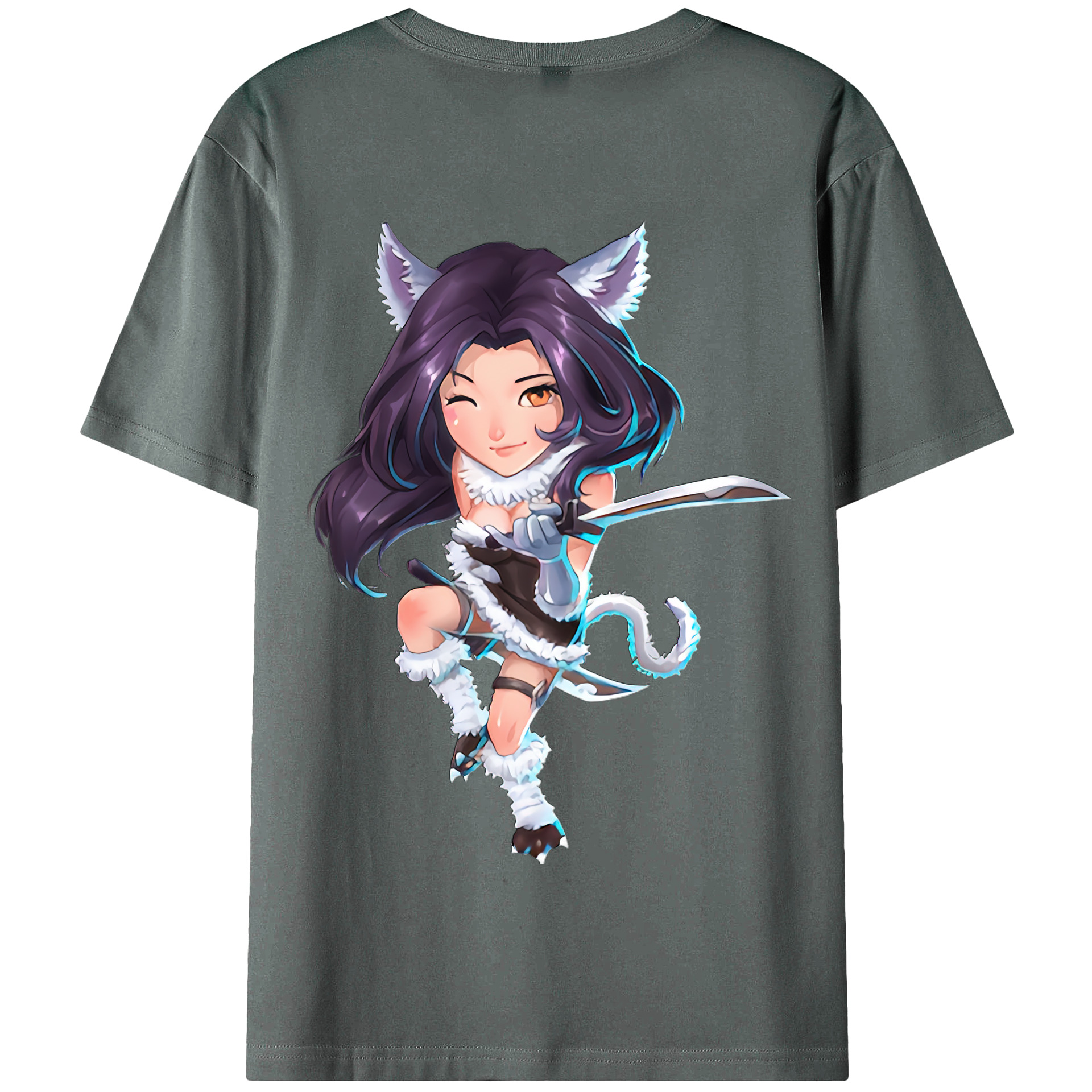 リーグ・オブ・レジェンド League of Legends LOL 綿100％半袖Tシャツ（背面プリント）